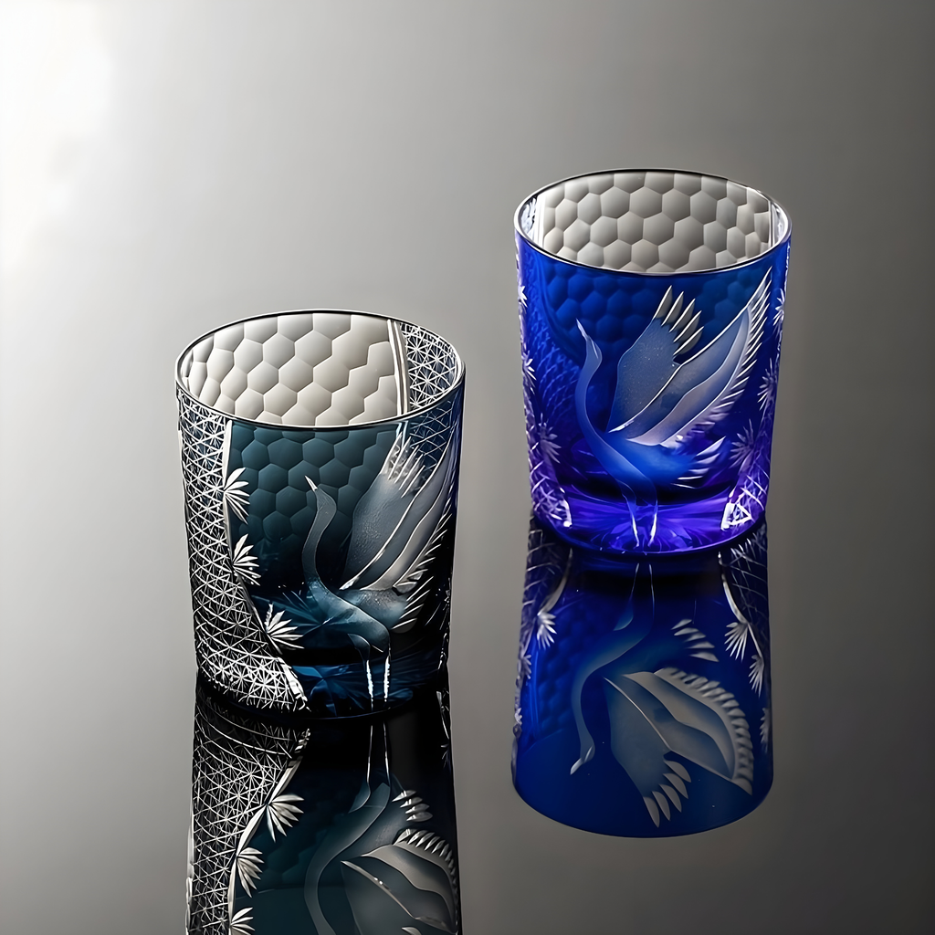 Verre à Whisky Edo Kiriko Cristal Coloré