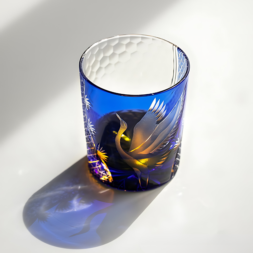 Verre à Whisky Edo Kiriko Cristal Coloré