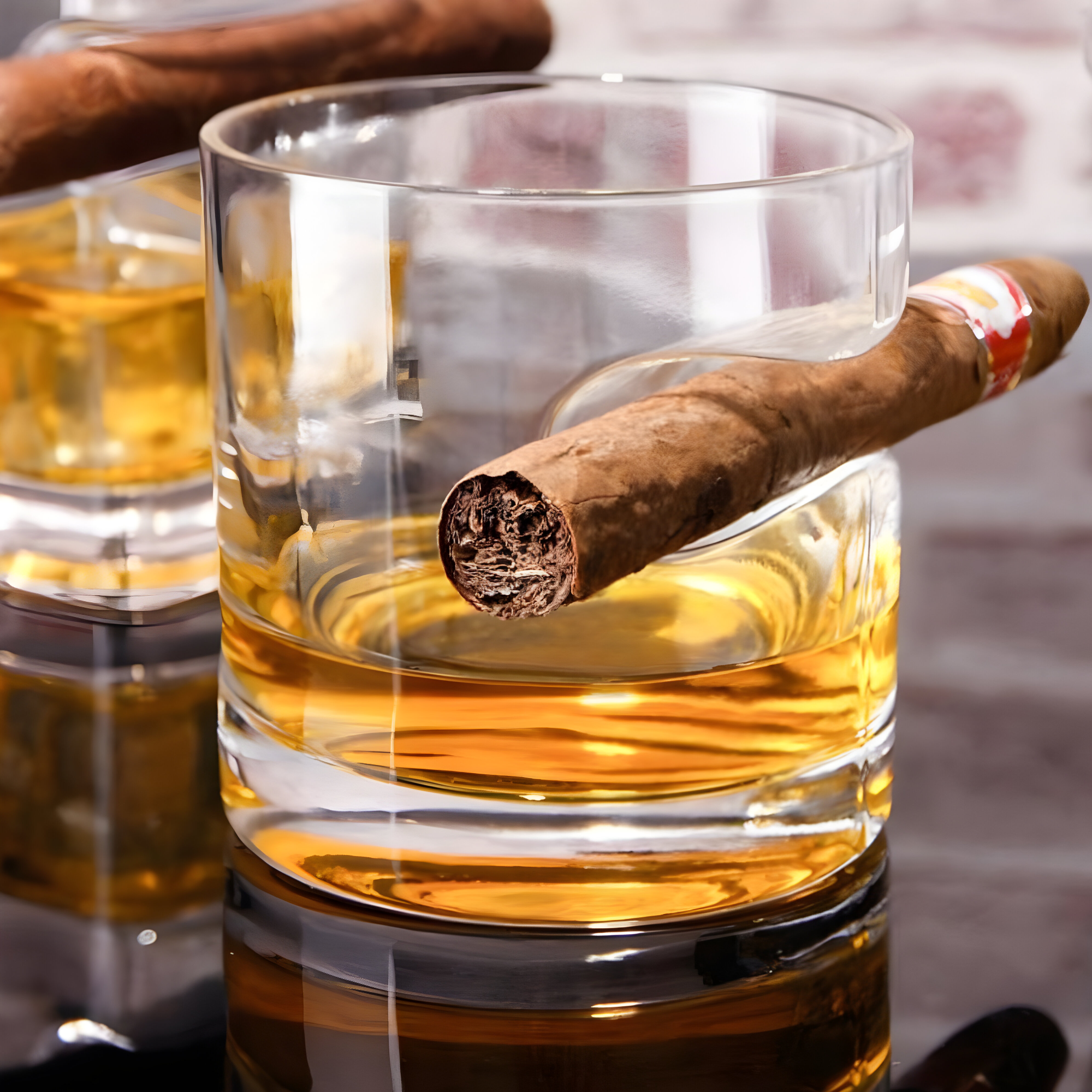 Verre à Whisky Porte Cigare
