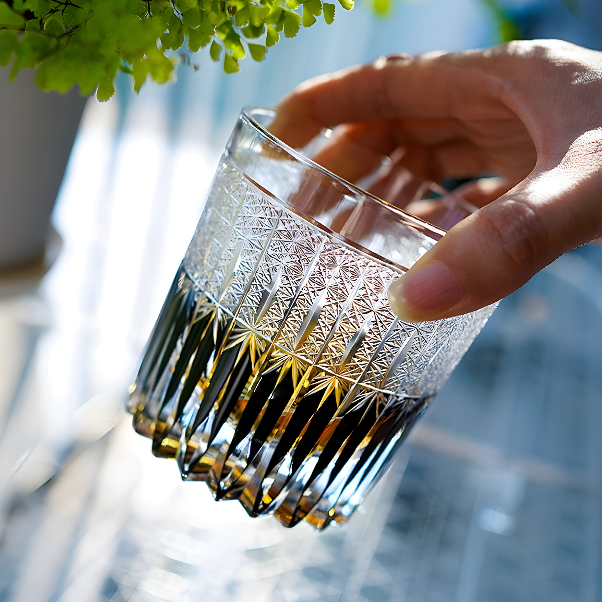 Verre Strié Coloré